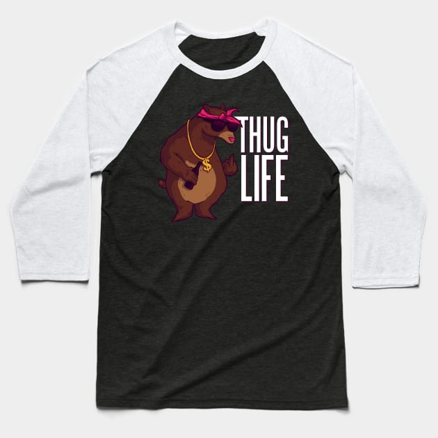 BEAR THUG LIFE Baseball T-Shirt by madeinchorley